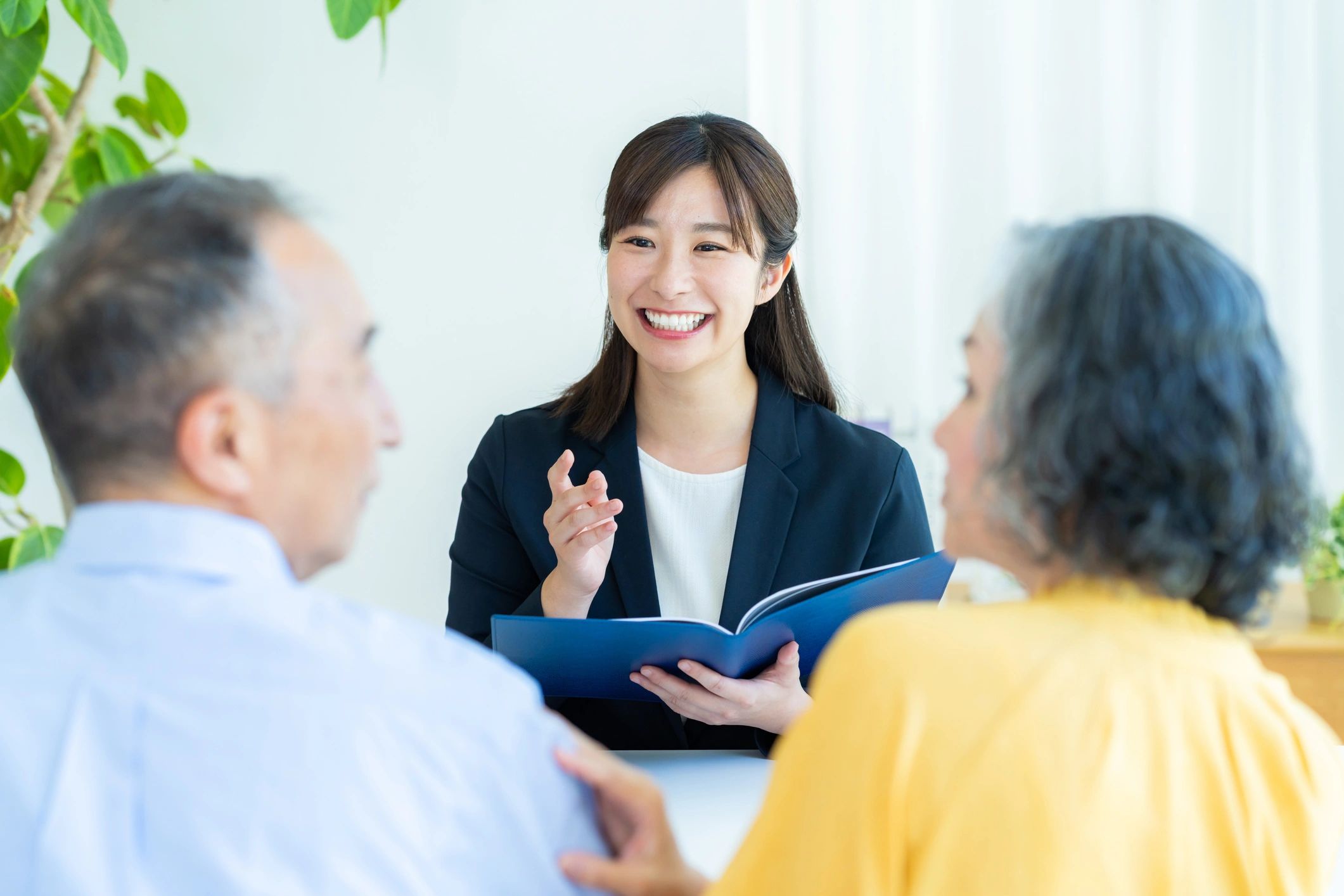 Clients consulting with a tax professional
